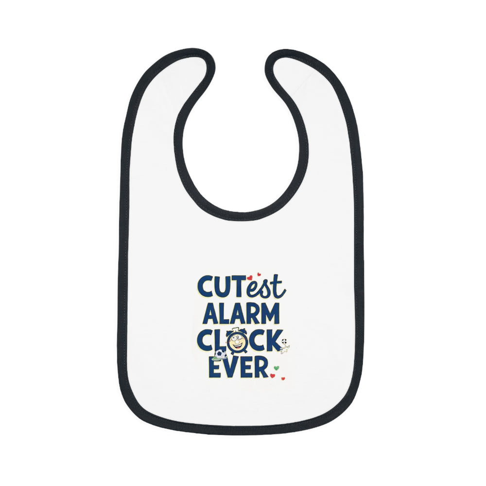 Cute Baby Bib with Alarm Clock Design