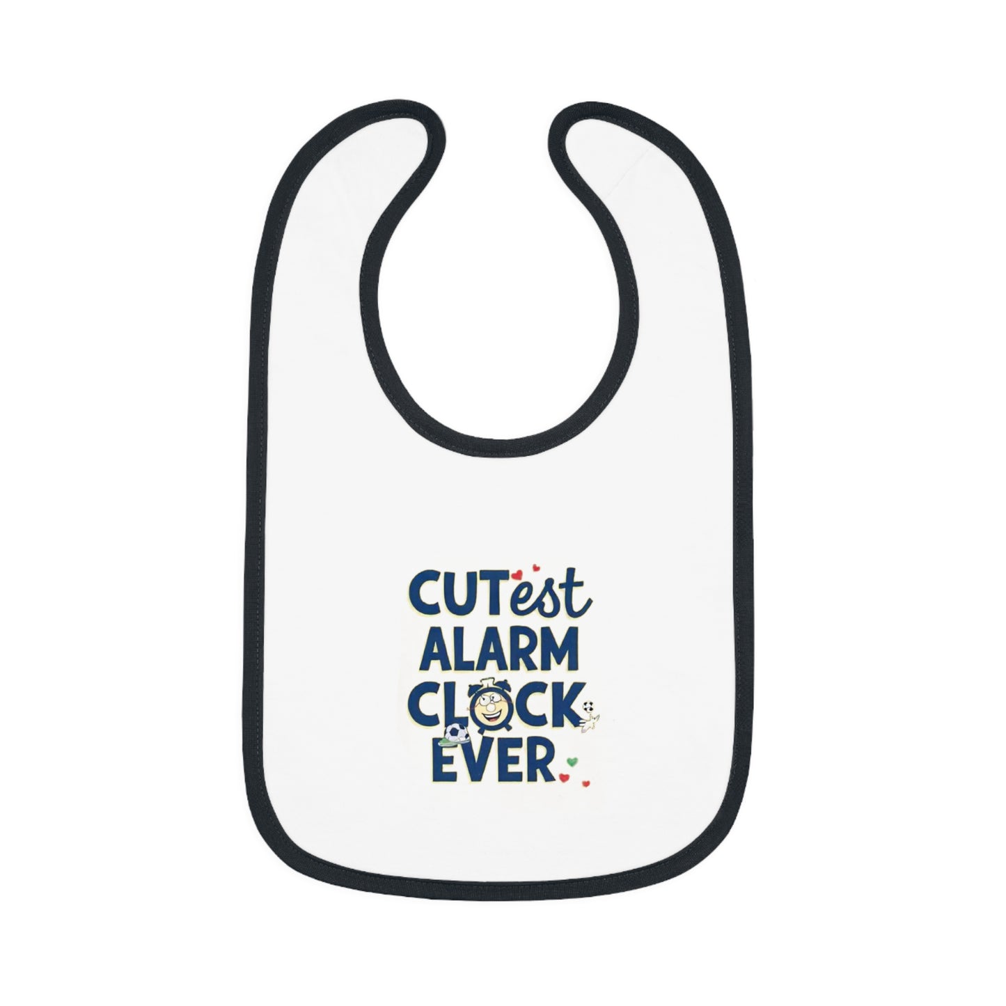 Cute Baby Bib with Alarm Clock Design