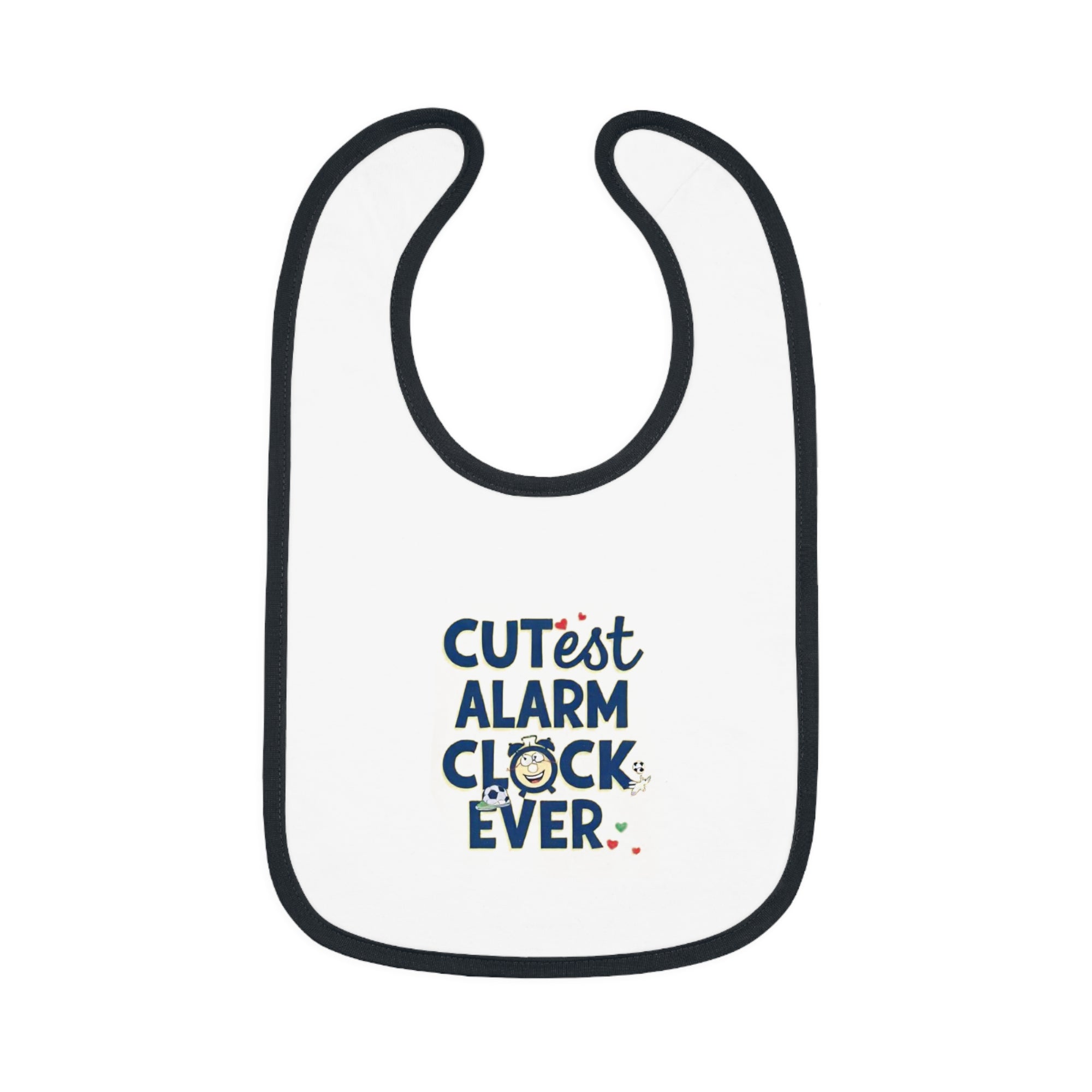 Cute Baby Bib with Alarm Clock Design