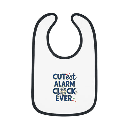 Cute Baby Bib with Alarm Clock Design