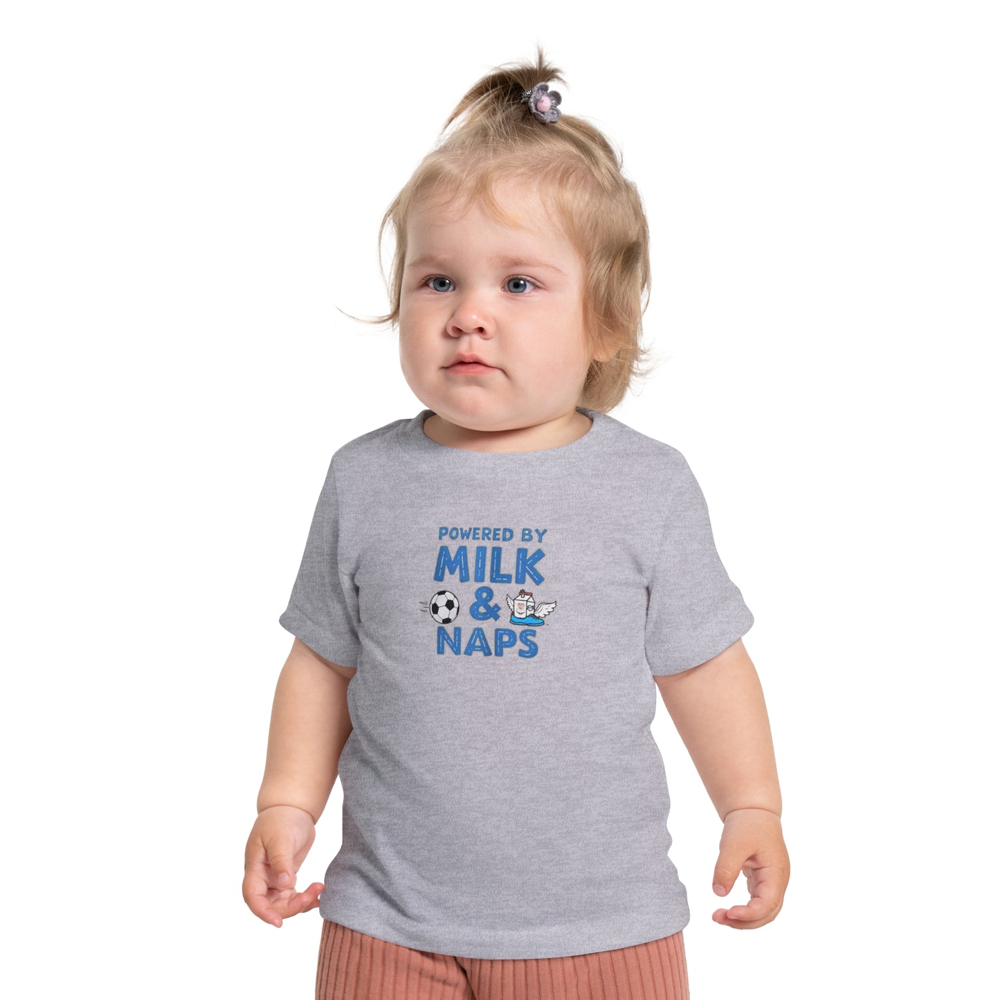 Powered by Milk & Naps Baby T-Shirt, Cute Baby Tee
