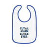 Cute Baby Bib with Alarm Clock Design