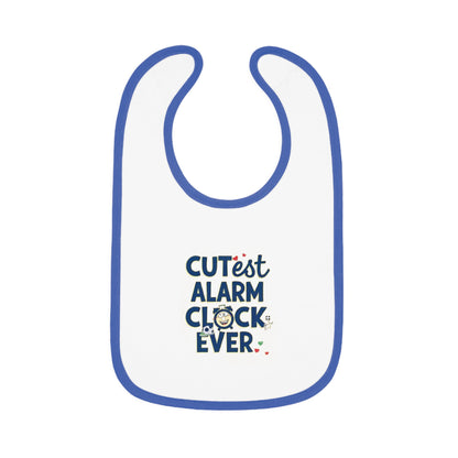 Cute Baby Bib with Alarm Clock Design
