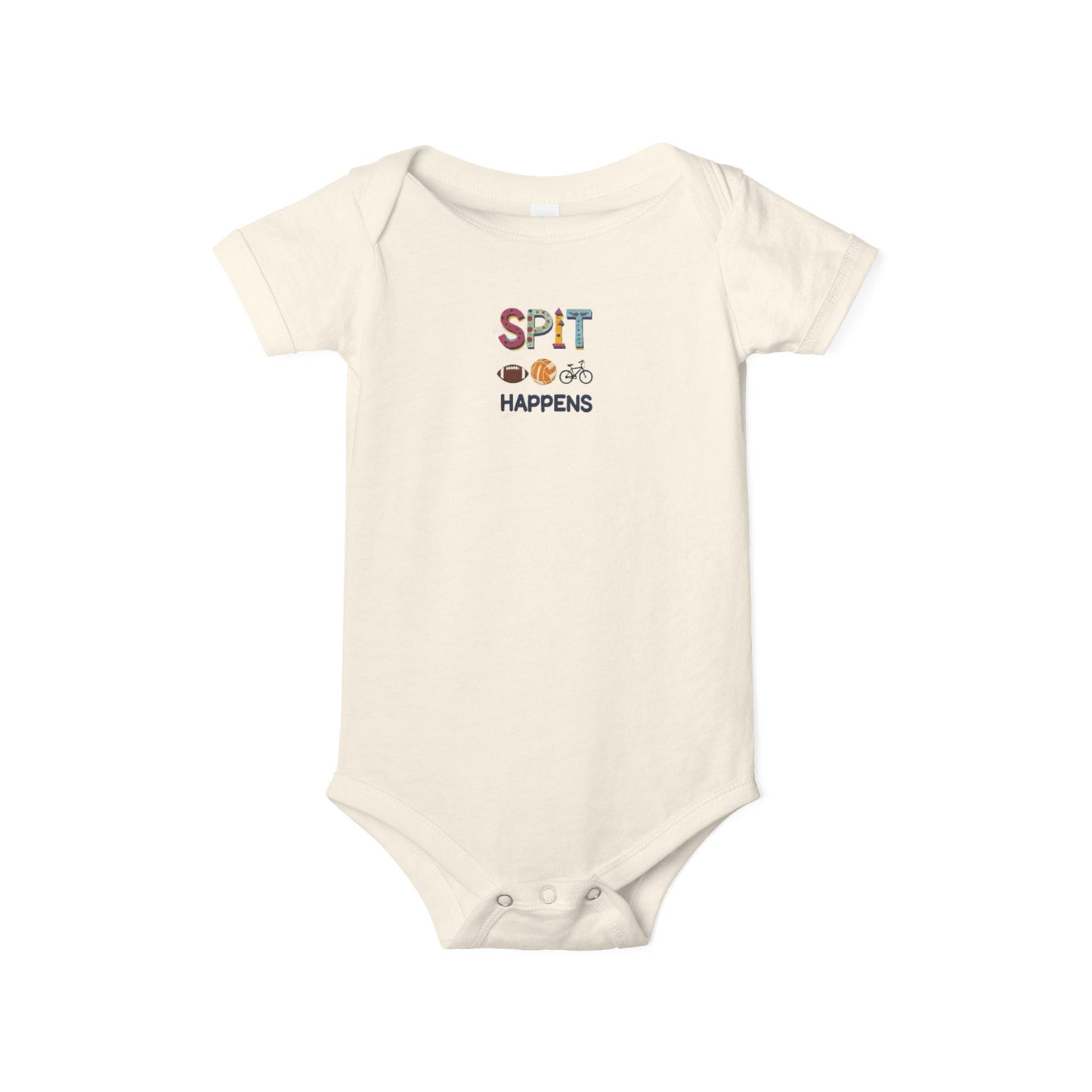 Funny Baby Bodysuit, Spit Happens Infant Onesie
