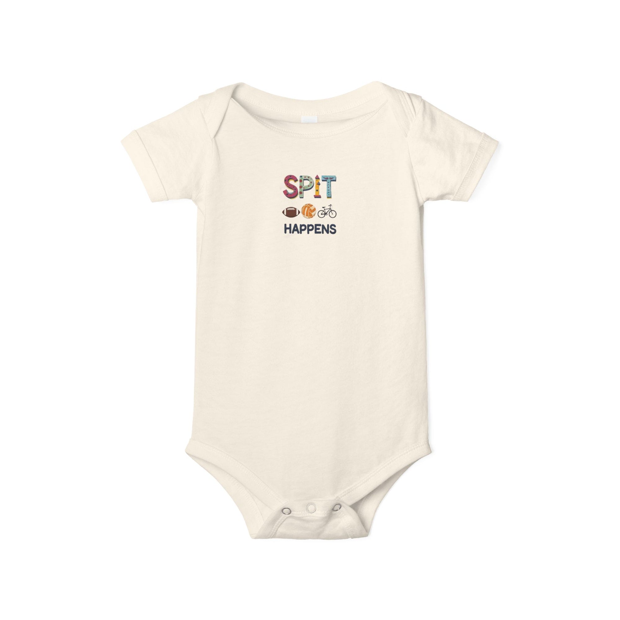 Funny Baby Bodysuit, Spit Happens Infant Onesie