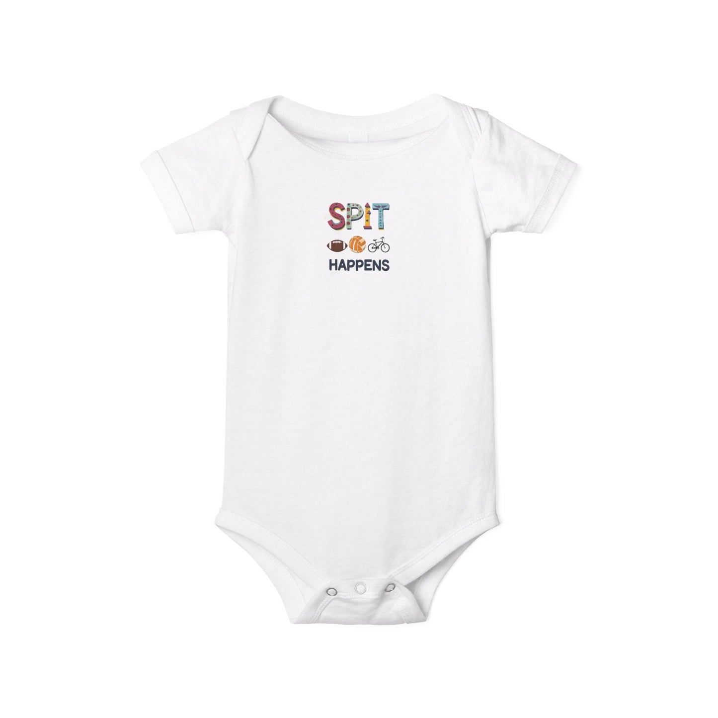 Funny Baby Bodysuit, Spit Happens Infant Onesie