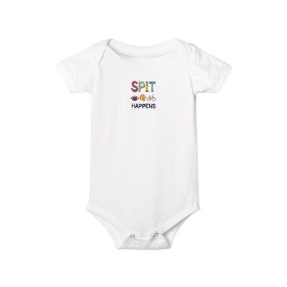 Funny Baby Bodysuit, Spit Happens Infant Onesie