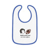 Cute Baby Bib with Love and Caffeine
