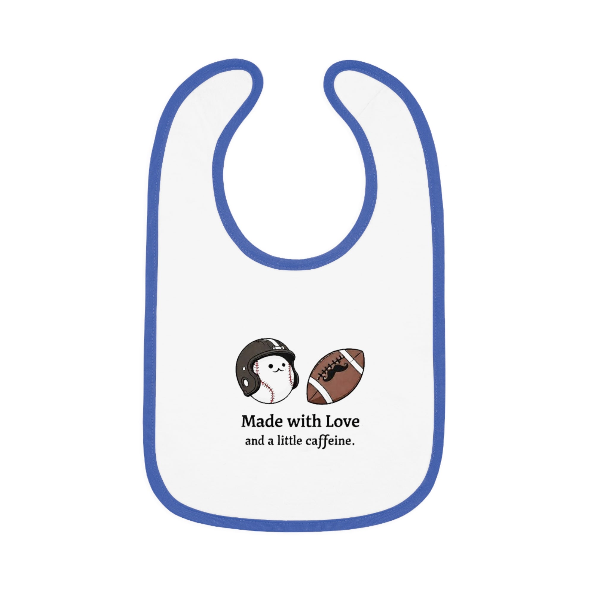 Cute Baby Bib with Love and Caffeine