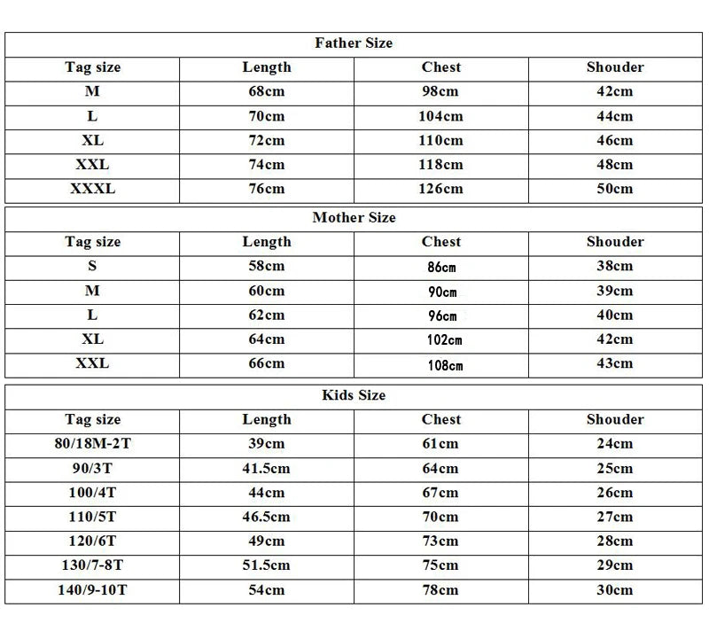 Family Matching Outfits Summer T-Shirt