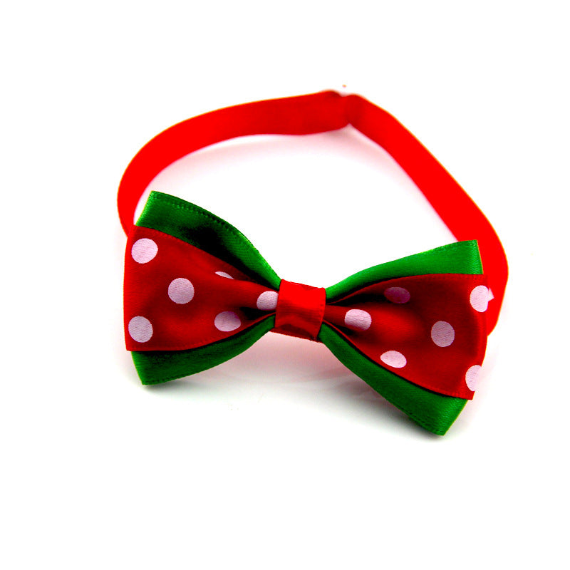 Polka Dot Bow Webbing Pet Accessories-10