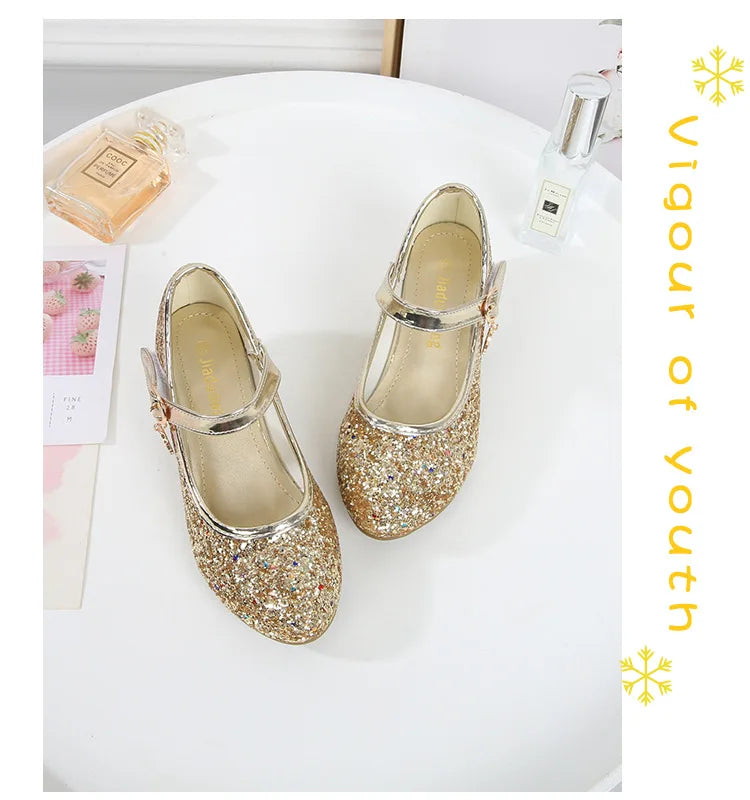 Little Heels For Kids Princess Leather Shoes