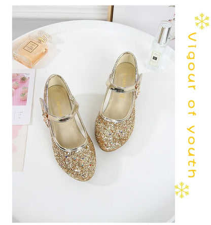 Little Heels For Kids Princess Leather Shoes