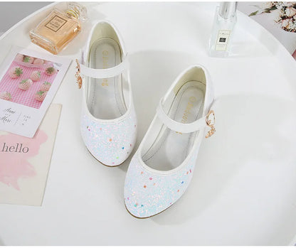 Little Heels For Kids Princess Leather Shoes