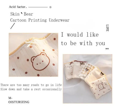 5Pcs/set Mid Waist Intimates Underpants