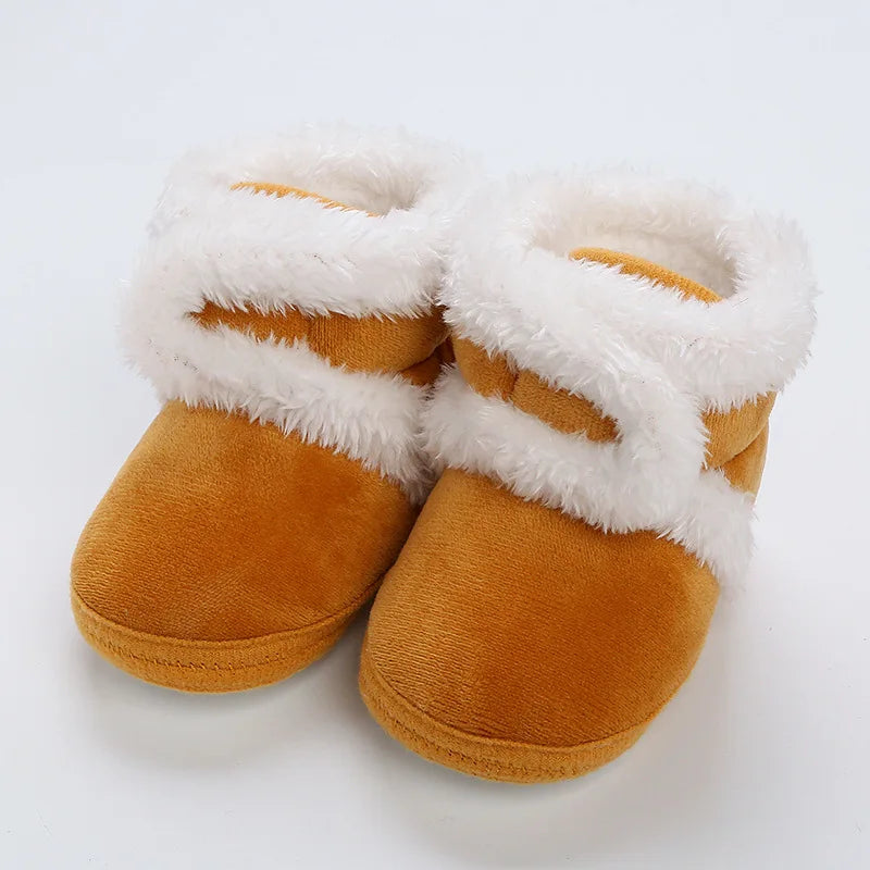 Newborn Baby Soft Booties Solid Snow Boots