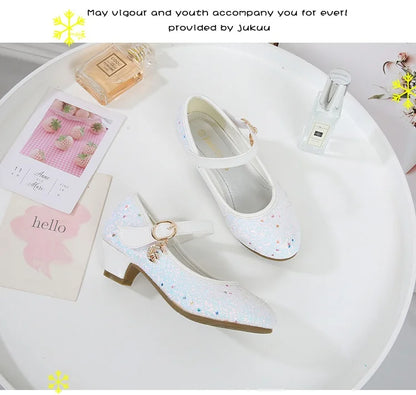 Little Heels For Kids Princess Leather Shoes