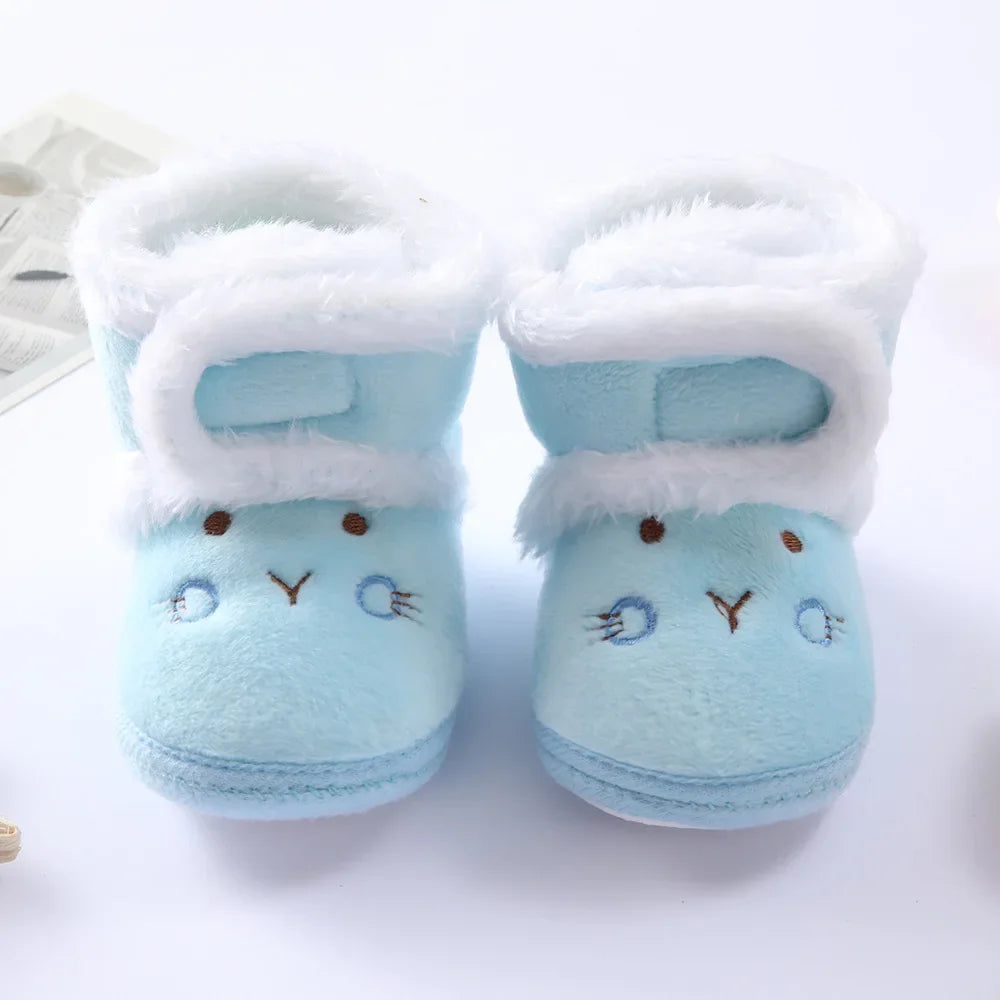 Newborn Baby Soft Booties Solid Snow Boots