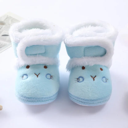 Newborn Baby Soft Booties Solid Snow Boots