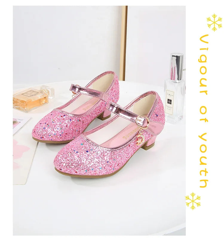 Little Heels For Kids Princess Leather Shoes