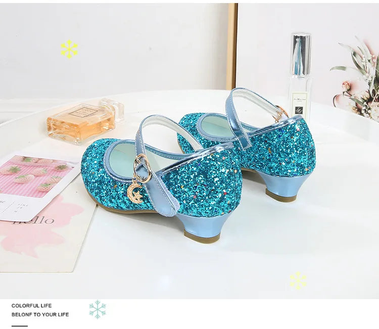 Little Heels For Kids Princess Leather Shoes