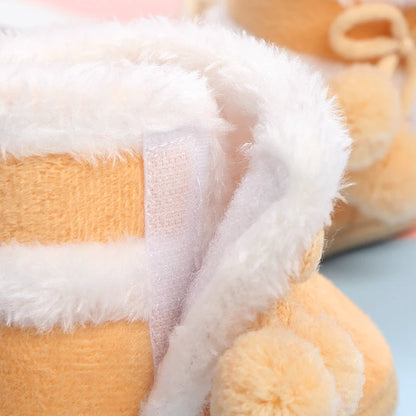 Newborn Baby Soft Booties Solid Snow Boots