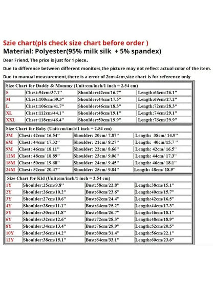 Dad Mom and Me Family Matching Outfit T-shirt