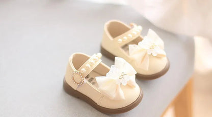 Bow Square Shoes Children Sneakers