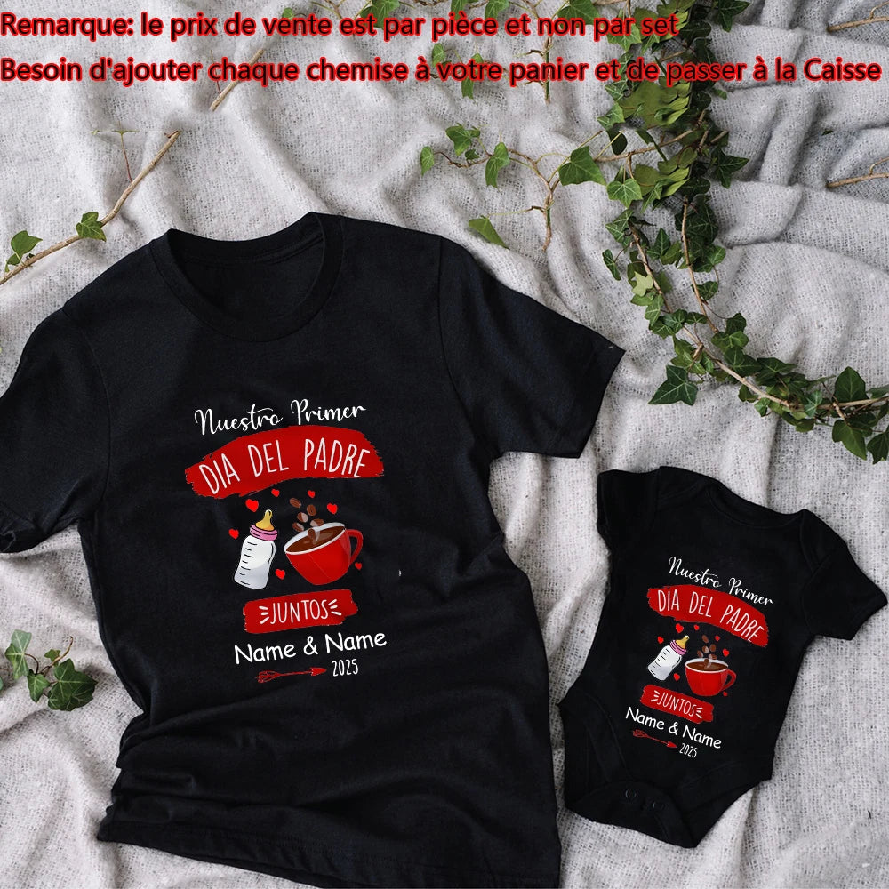 Family Matching Outfits Dad Shirts Baby Rompers