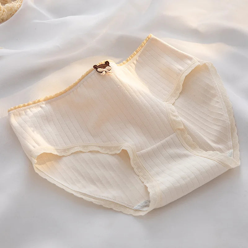 5Pcs/set Mid Waist Intimates Underpants