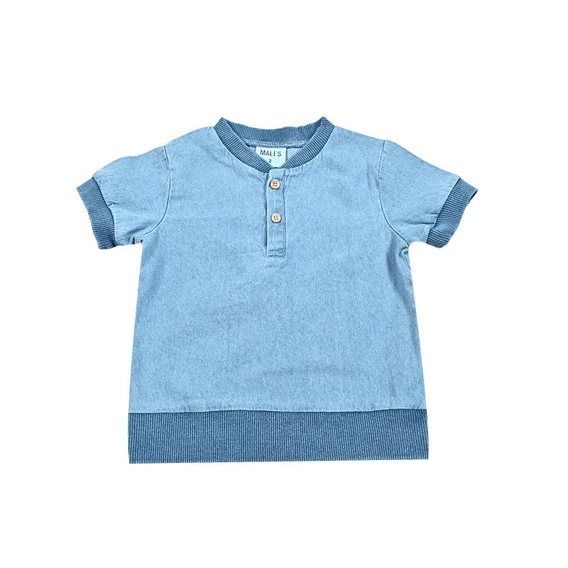 Summer Kid's T-Shirt Top Romper Skirt Set