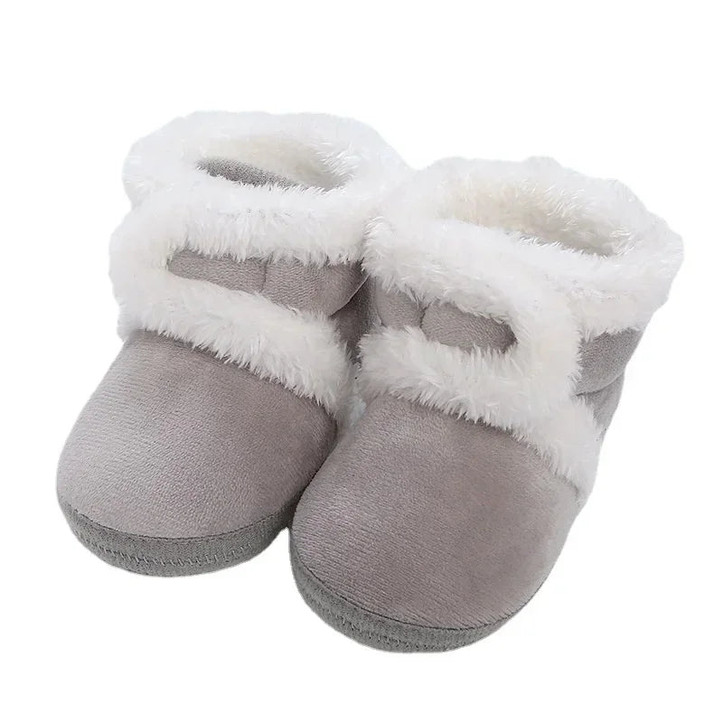 Newborn Baby Soft Booties Solid Snow Boots