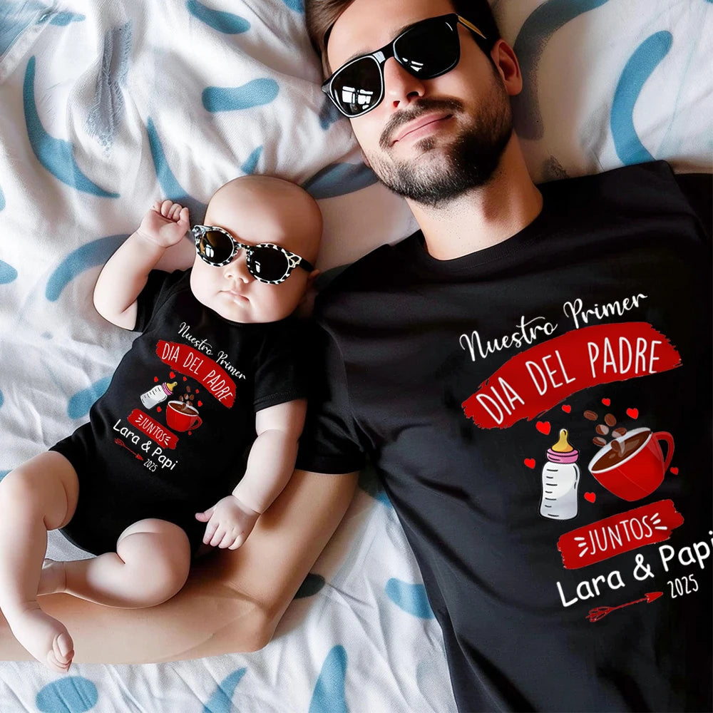 Family Matching Outfits Dad Shirts Baby Rompers