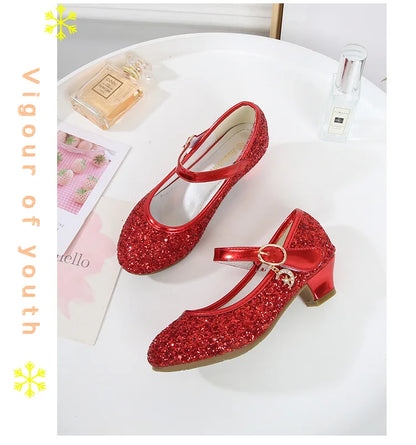 Little Heels For Kids Princess Leather Shoes