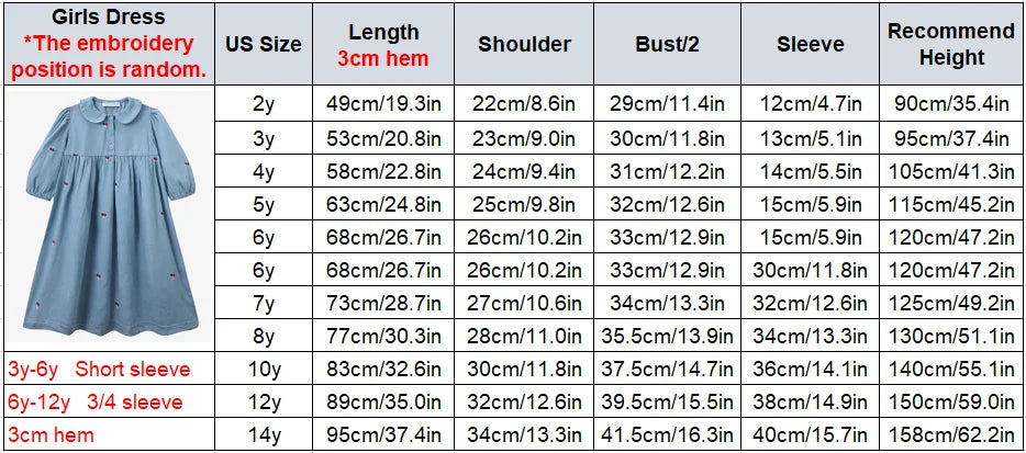 Embroidered Denim Boys Girls Familly Match Clothes