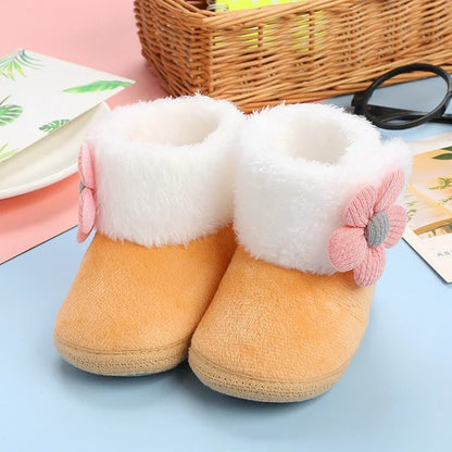 Newborn Baby Soft Booties Solid Snow Boots