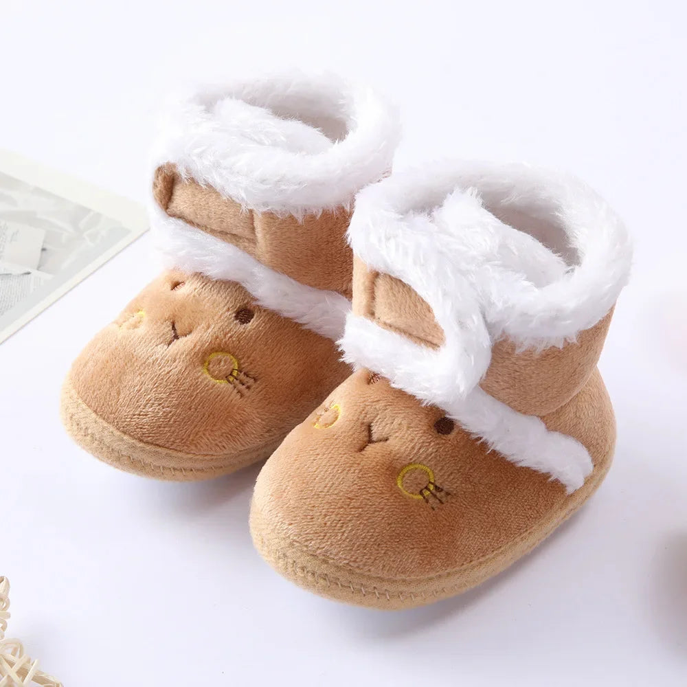 Newborn Baby Soft Booties Solid Snow Boots