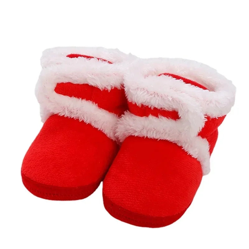 Newborn Baby Soft Booties Solid Snow Boots