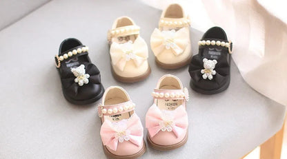 Bow Square Shoes Children Sneakers
