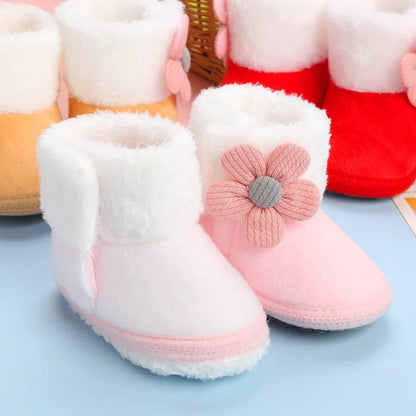 Newborn Baby Soft Booties Solid Snow Boots