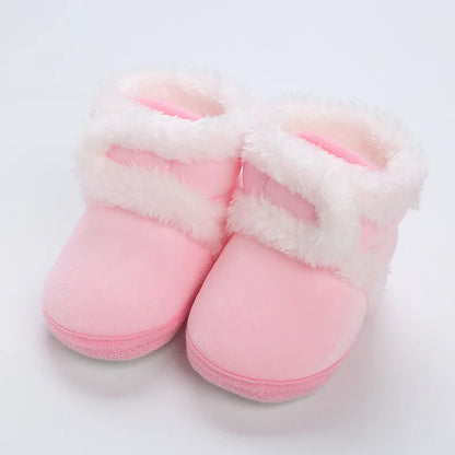 Newborn Baby Soft Booties Solid Snow Boots