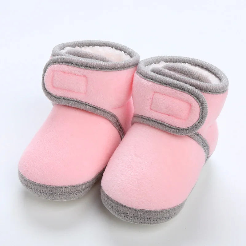 Newborn Baby Soft Booties Solid Snow Boots