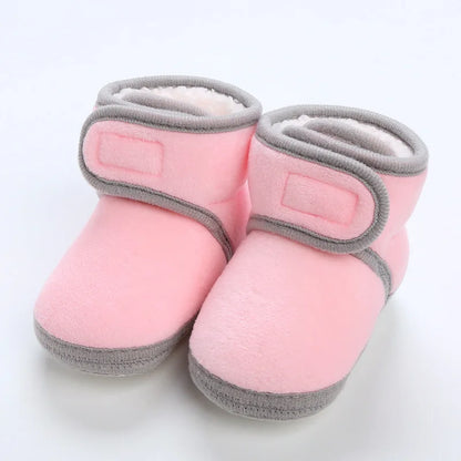 Newborn Baby Soft Booties Solid Snow Boots