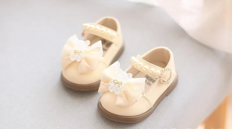 Bow Square Shoes Children Sneakers