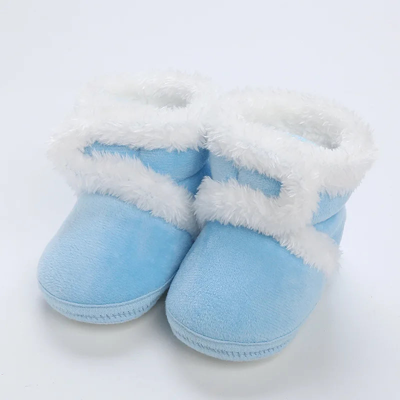 Newborn Baby Soft Booties Solid Snow Boots