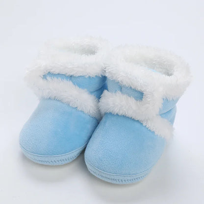Newborn Baby Soft Booties Solid Snow Boots