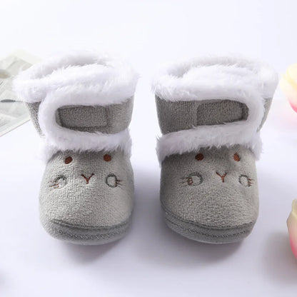 Newborn Baby Soft Booties Solid Snow Boots