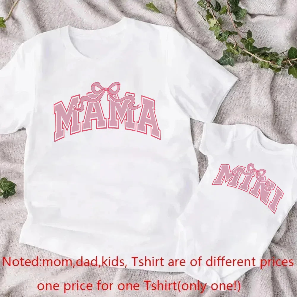 Mama Mimi Bow Print Family Matching Set