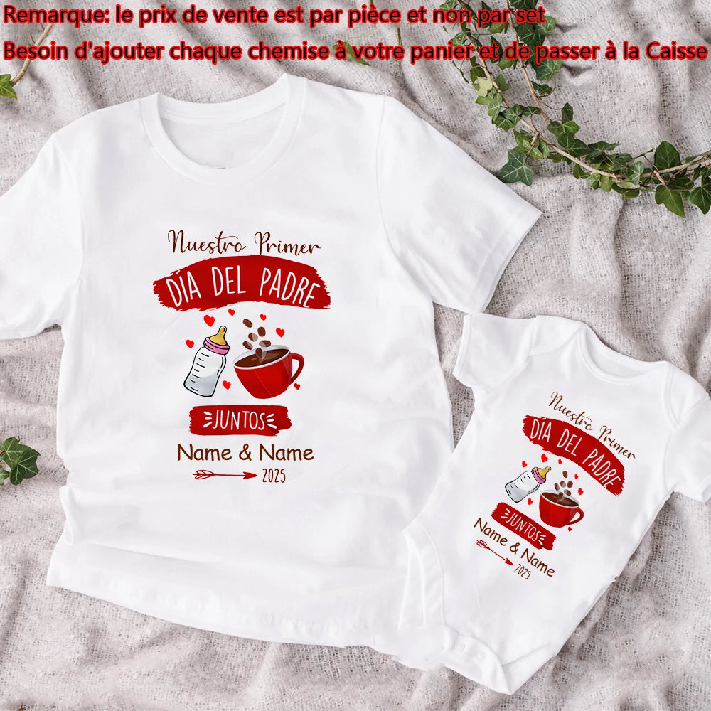 Family Matching Outfits Dad Shirts Baby Rompers