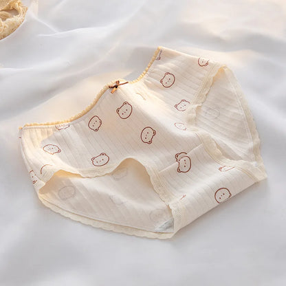 5Pcs/set Mid Waist Intimates Underpants